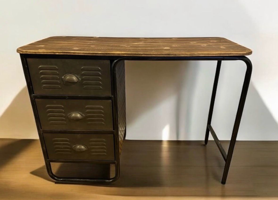 3 Drawer Industrial Desk