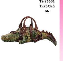 Alligator Crocodile Novelty Bag Purse Brown