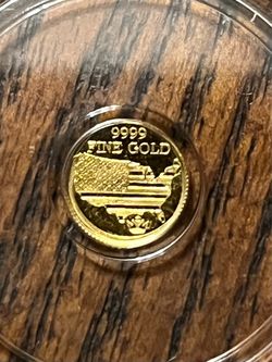 1/500 Oz 24 Kt. Gold Eagle .9999 Fine Gold  Encapsulated