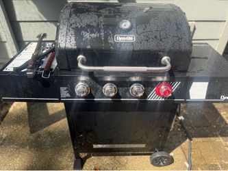 Outdoor grill with accessories and cover