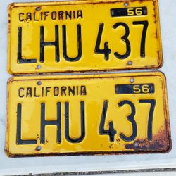 1956 California License Plates