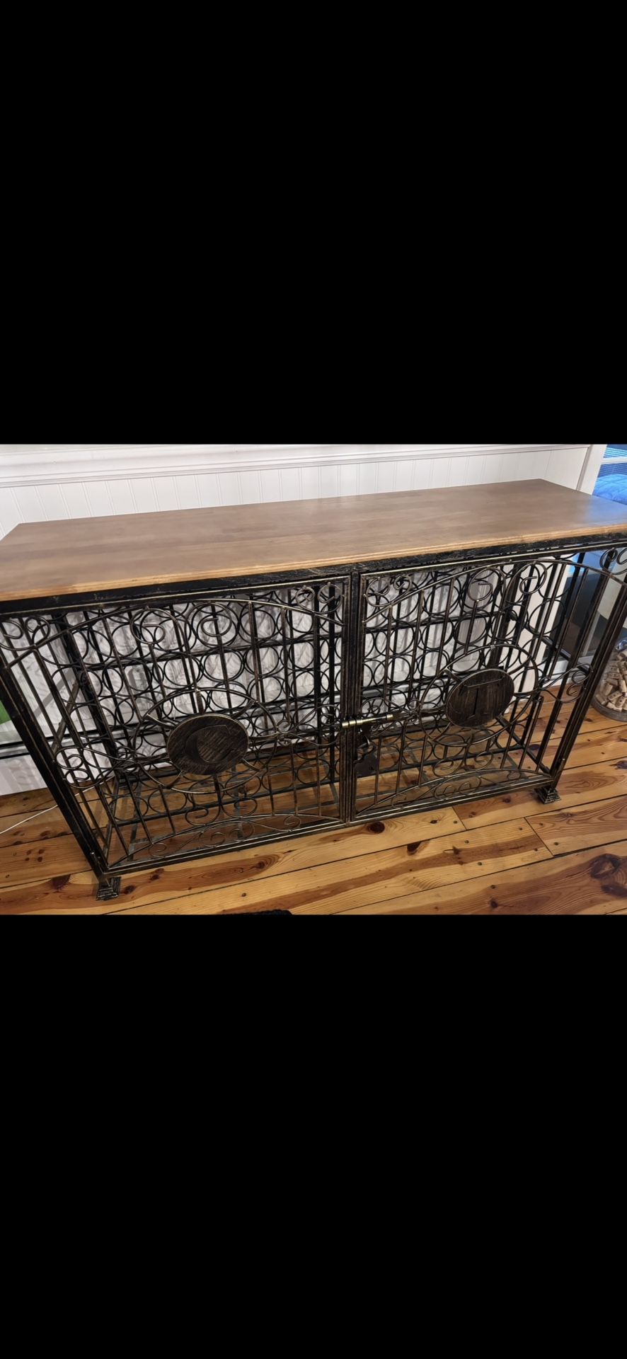 84 Bottle Wine Console With Padlock - Customizable - Wine Enthusiast