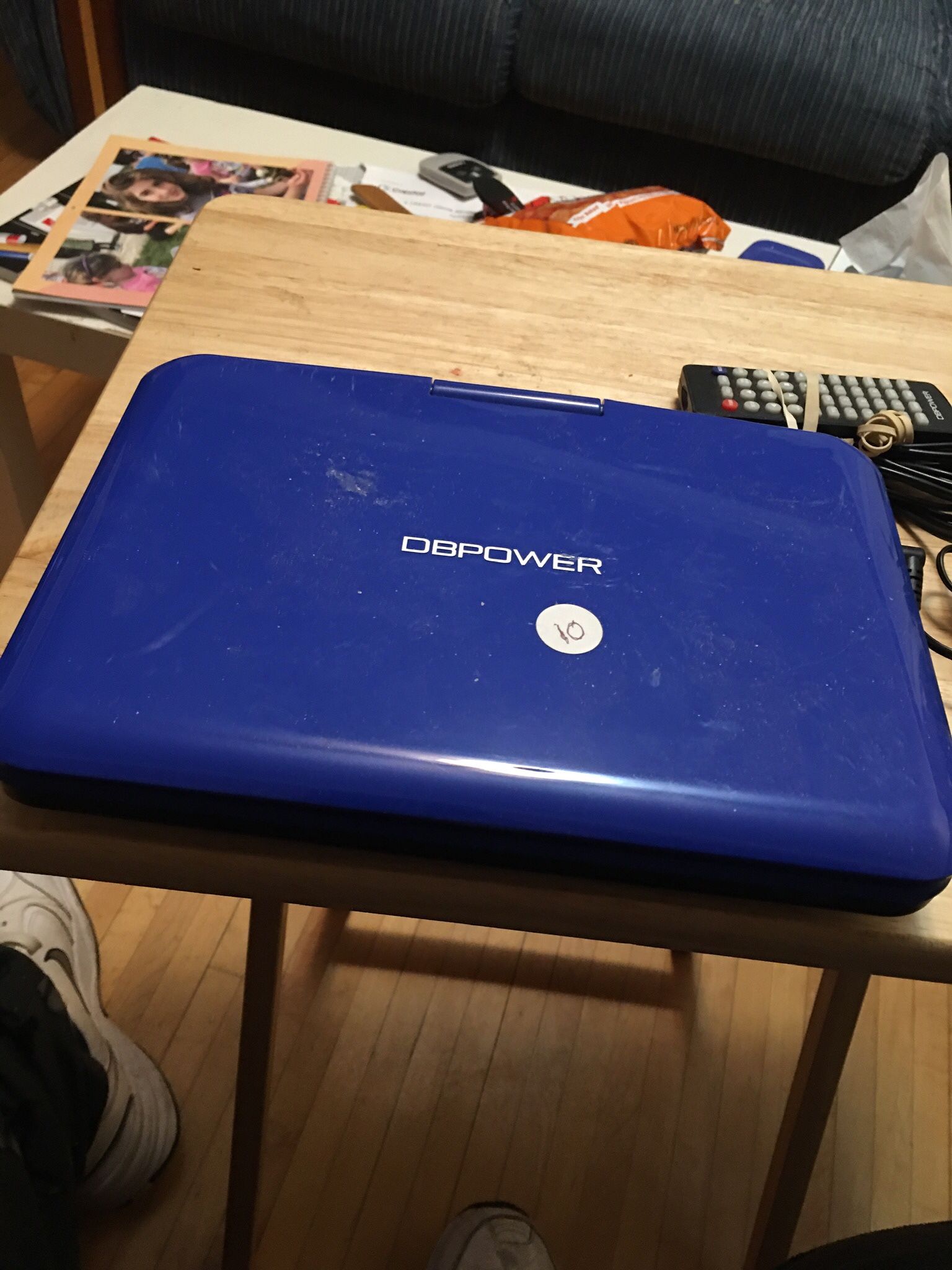 blue Deb Power portable dvd player
