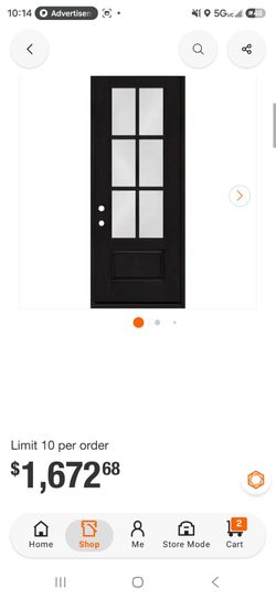 36x96 right hand Inswing fiberglass door