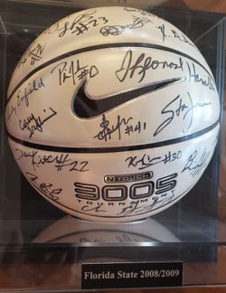 Florida State Basketball team signed basketball