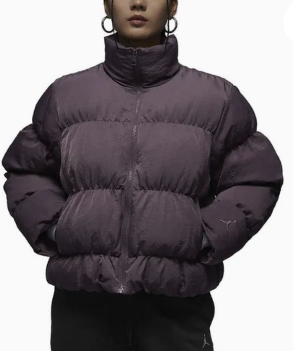 Air Jordan Cropped Puffer Jacket Coat 'Purple'