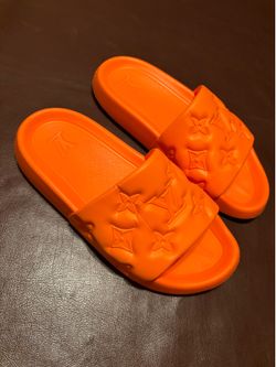 Louis Vuitton Waterfront Mule Bubble Monogram Orange Slide Sandal