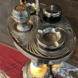 Vintage Floor Chrome ashtray 