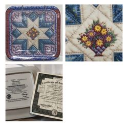 STARBURST The Bradford Exchange Cherished Traditions Quilt Square 1994