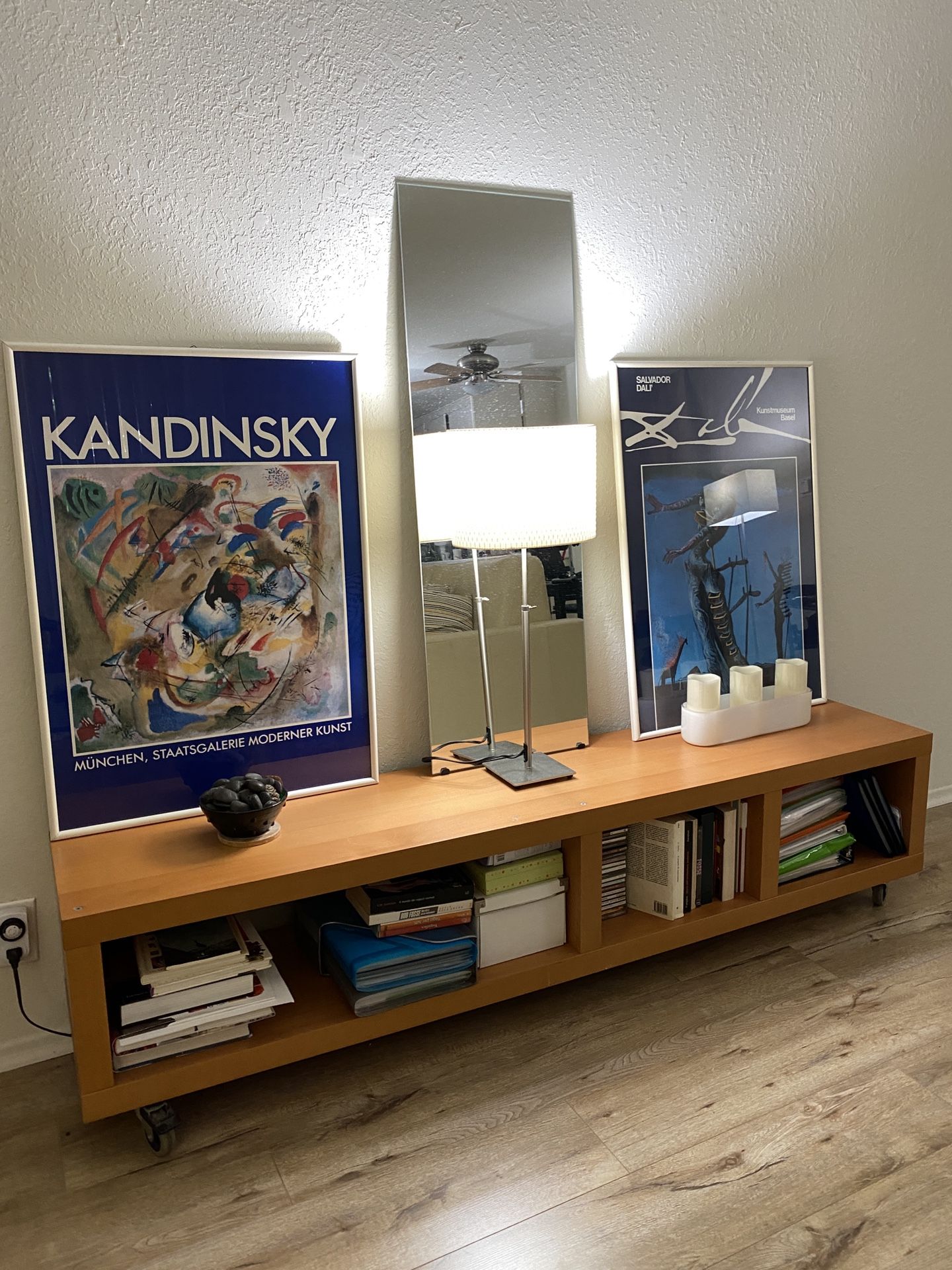 Floating shelving Unit On Wheels 