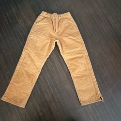Vintage 90’s B10 BRN Carhartt Brown Quilted Lined Pants 30 x 30