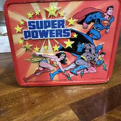 Vintage 1983 Super Powers Metal Lunch Box DC Comics