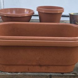Lot Platic Pots Planters Gardening Flowers