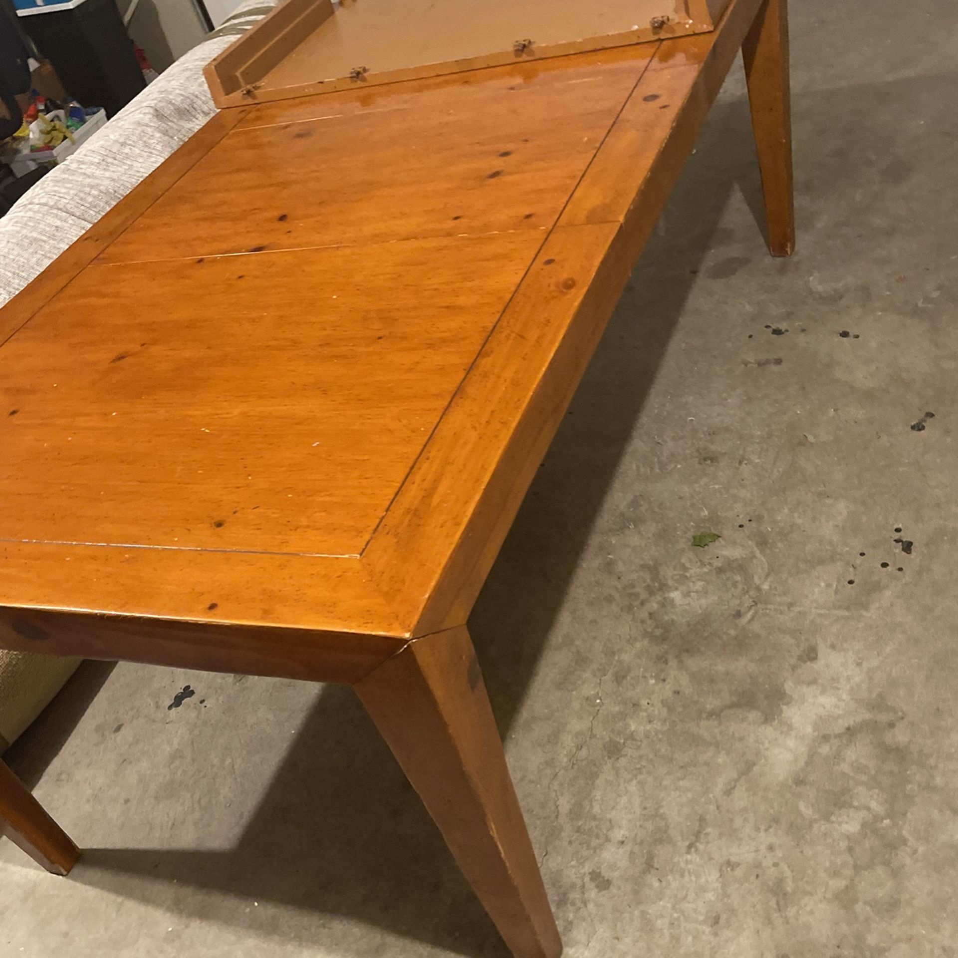 Wooden Dining Table With Extra Leaf