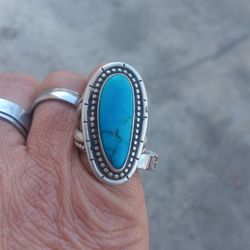Turquoise  And Sterling Silver Ring