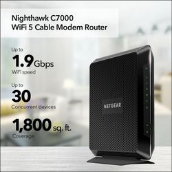 Netgear Nighthawk modem router C7000 | AC1900 Wifi Speed