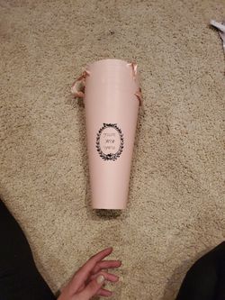 6 Pink Cardboard Vases
