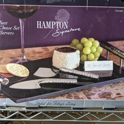 hampton signature 3 piece granite cheese board set