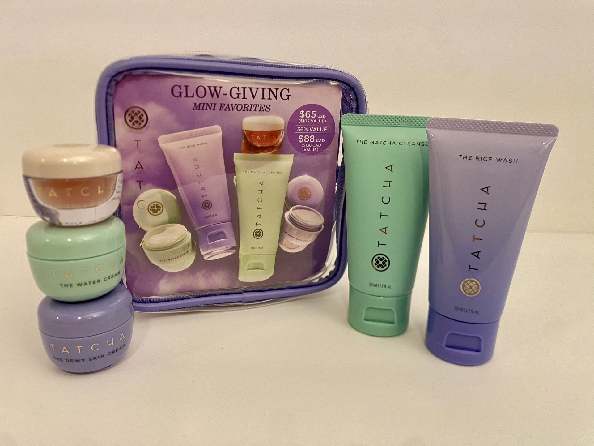 Unopened Tatcha Mini Faves Set (Purple Pouch) 