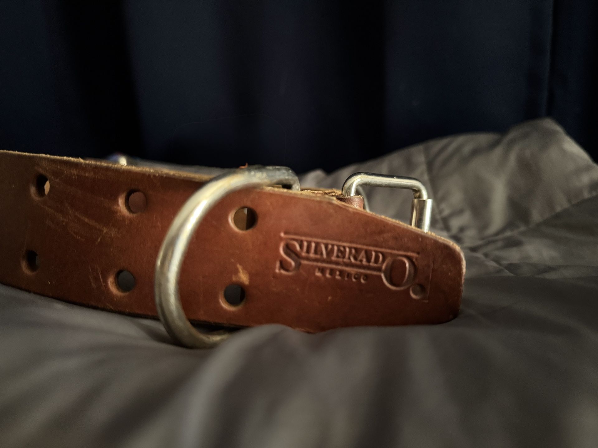 Heavy-Duty Silverado Leather Spiked Dog Collar – Large/XL (2.5” Wide)