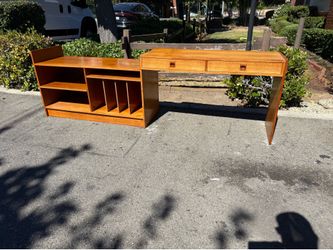 Danish, modern teak entertainment desk