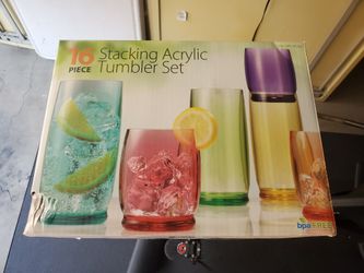 16 piece stacking acrylic tumbler set