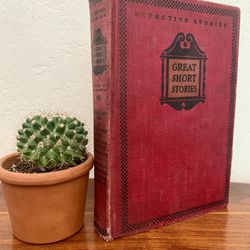 Vintage red and black copy of Great Short Stories Volume 1, Detective Stories, 1906. Includes stories by Edgar Poe.