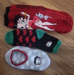 3 pair of Betty Boop socks/Footies