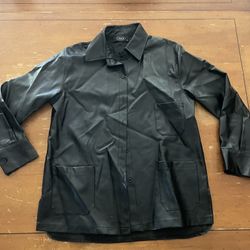 Black Faux Leather Jacket 