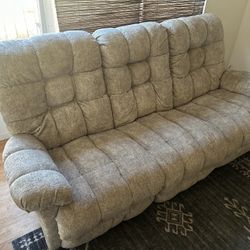 Couch/Sofa, Loveseat, Heated Recliner And TV