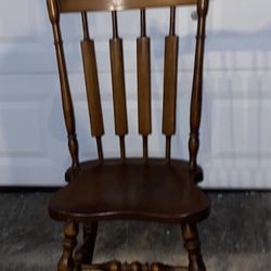 1 Solid wood very sturdy chair excellent condition must pick up 
