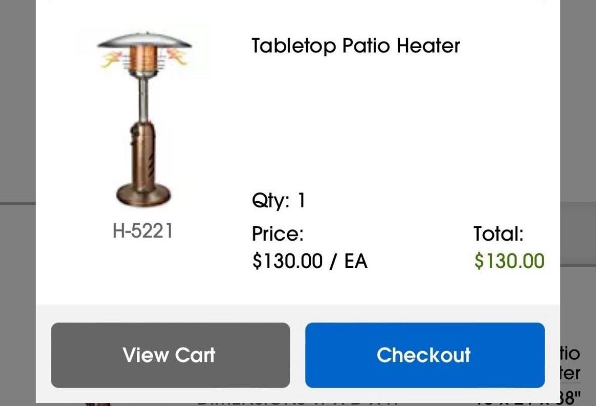 New table top heater 
