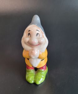 Vintage glazed ceramic figurine, Bashful