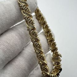 14k Gold Diamond Bracelet 
