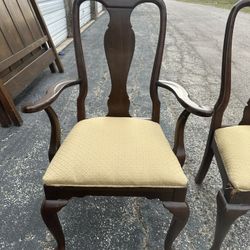 Set of 6 Duncan Phyfe–Style Dining Chairs (2 Arm, 4 Side)