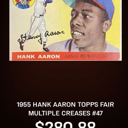 Hank arron baseball card pretty good condition 