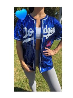 Dodgers sequin open jersey