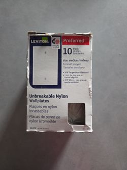 10-pack of Leviton Unbreakable Nylon Wallplates