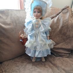 Porcelain  24 In.      Victorian Doll , New In Box  