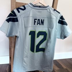 Youth Nike Fan (12) College Gray Alternative Game Jersey, Seattle Seahawks Game Jersey