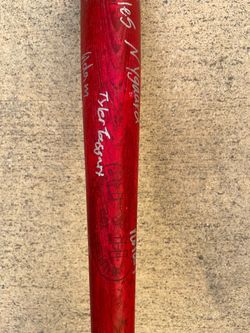 Vintage Red H&B Hillerich & Bradsby Baseball Bat 33” –