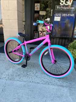 SE Bikes Blocks Flyer 26" BMX Bike Bubblegum