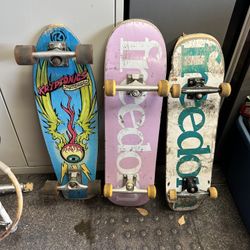 3 Skateboards -freedom And Kryptonics 