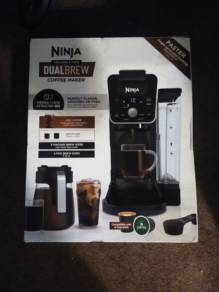 Ninja Dualbrew Coffee Grounds & Pods Coffee Maker(Make Me An Offer So We Can Get A Deal Done)