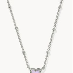 Kendra Scott Silver Heart Necklace New