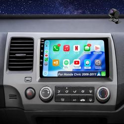 Car Stereo Radio Honda Civic 2006 2007 2008 2009 2010 2011 Wireless CarPlay Android Auto, 9” Touch Screen Head Units, Backup Camera