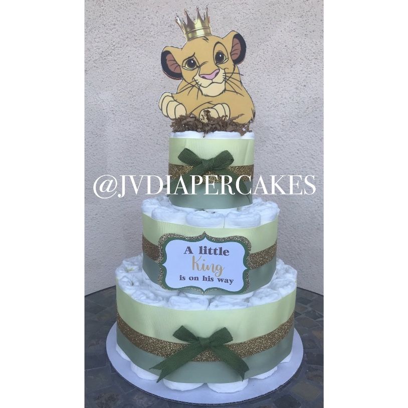 Lion King Themed Diaper Cake Great For Baby Showers