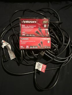 Extension Cord 50ft. 14/3 Oil Resistant Indoor/Outdoor Black