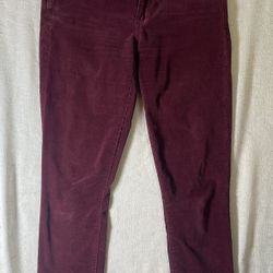 Vtg Gap 30t Burgundy Corduroy Modern Stretch True Skinny Pants Wear