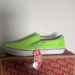 Neon Green New Slip-On Vans
